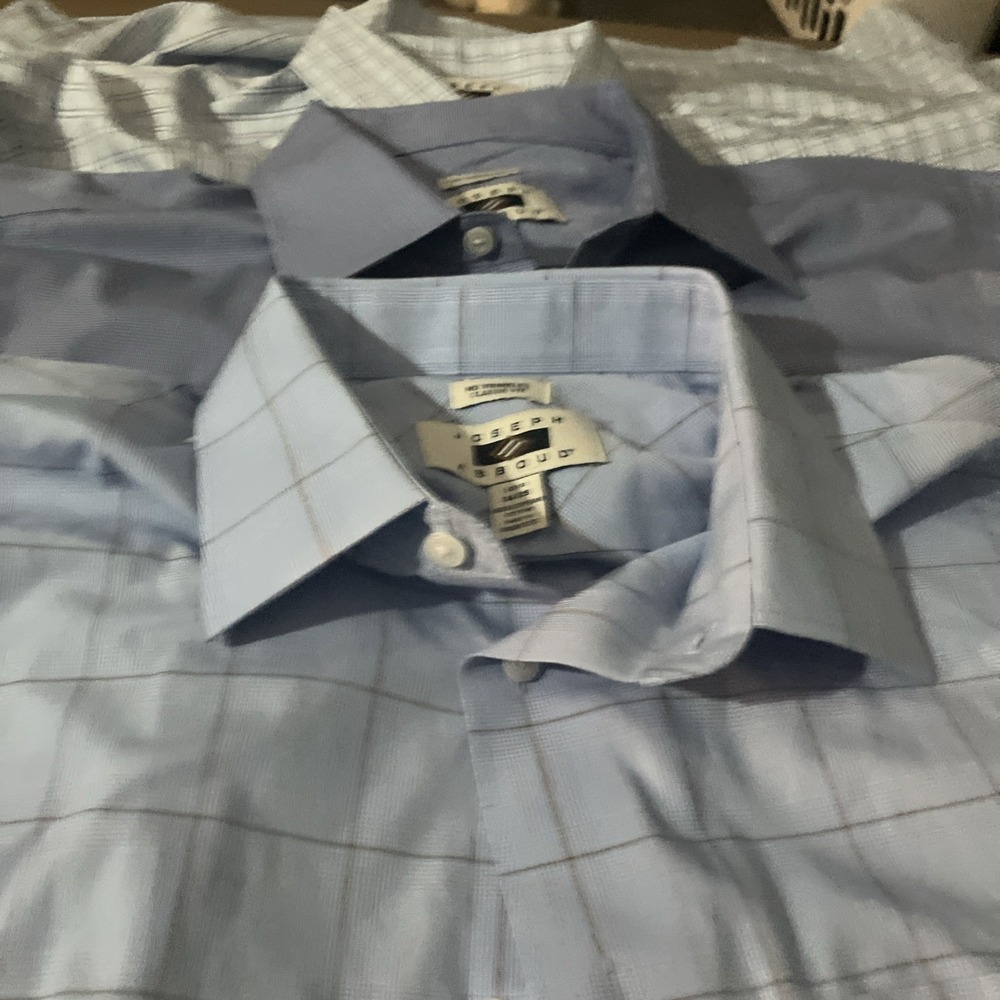 Joseph Abboud Dress Shirts (Lot of 3) Mens 16.5 34/35 Plaid Egyptian Cotton - Picture 2 of 8